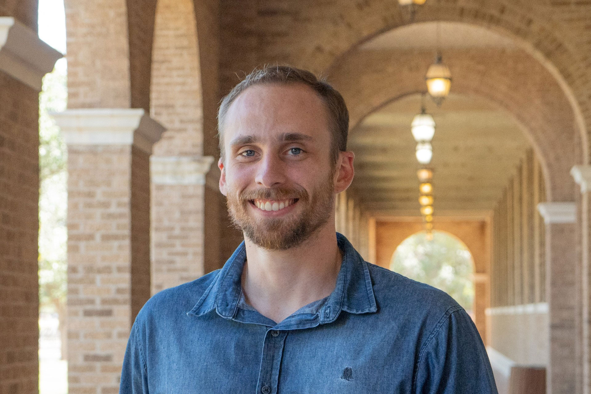 Gustavo Paulon, a graduate student in UF’s Industrial and Systems Engineering Department, poses on campus.